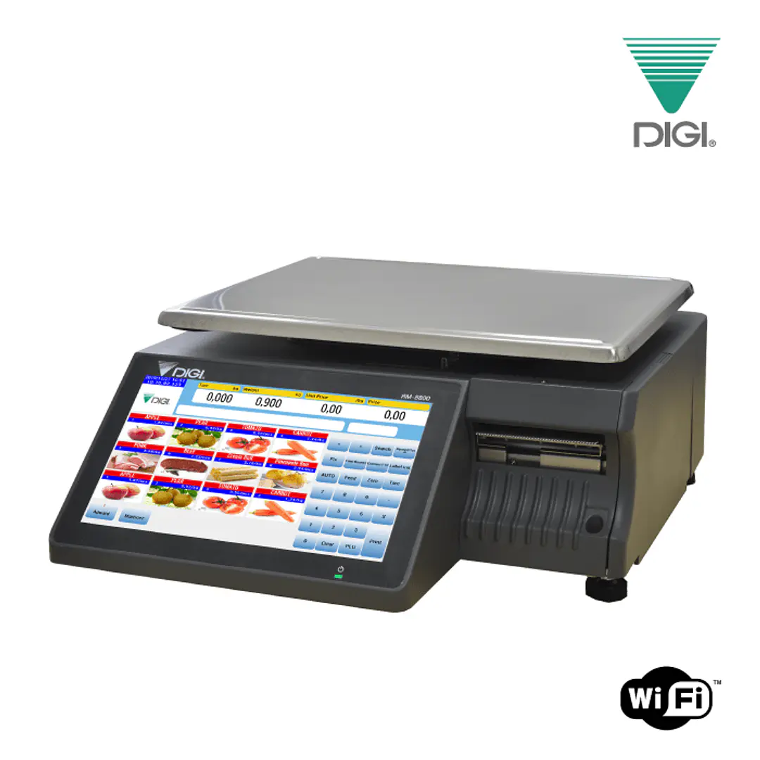 Balanza DIGI RM-5800JB PC asistida con pantalla touch 10 pulgadas y visor cliente 7 pulgadas