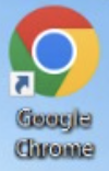 Ícono de Google Chrome en el escritorio de Windows