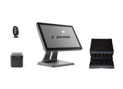 Pack TOP de punto de venta para minimarket: pantalla táctil todo en uno, lector, impresora térmica y gaveta de dinero